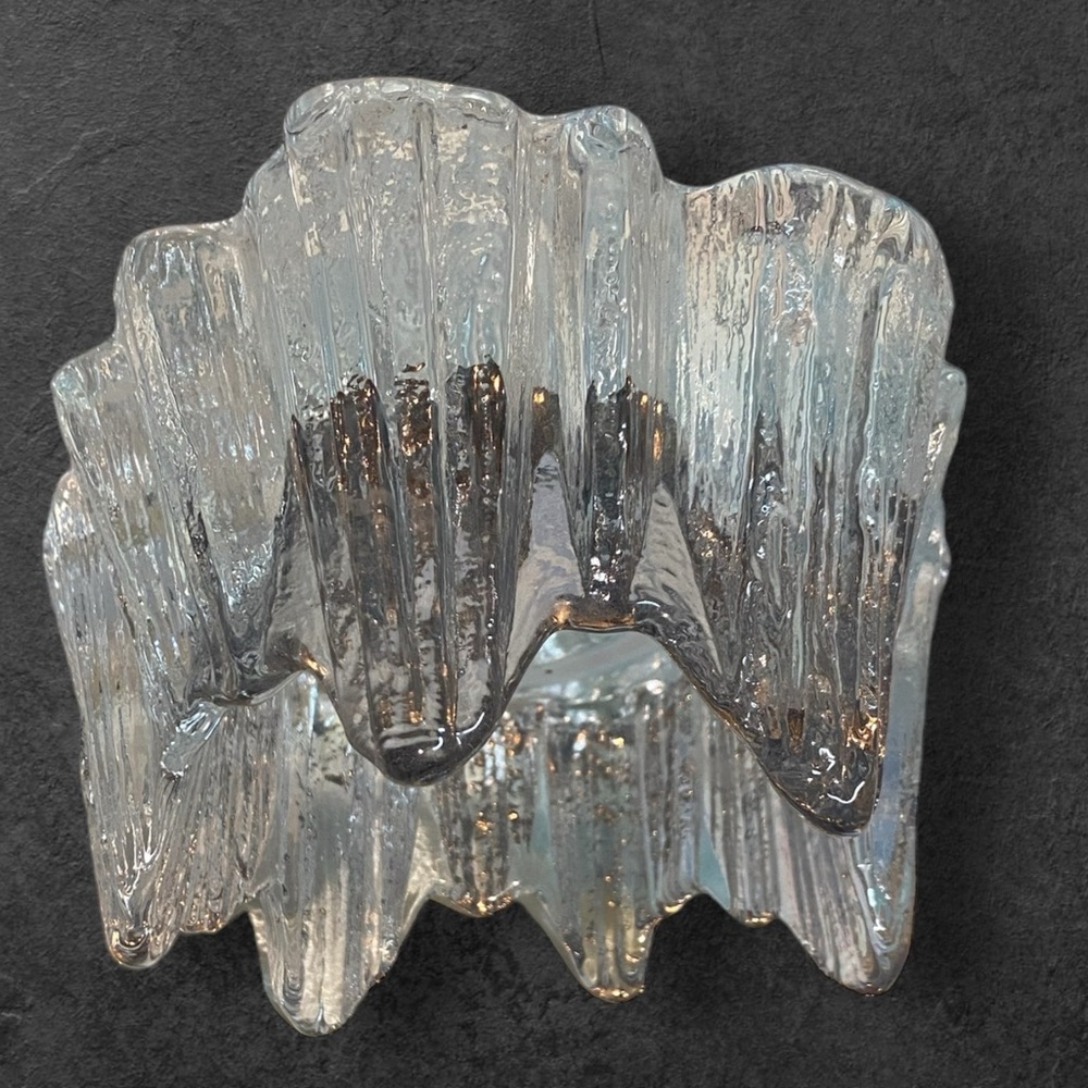 NYBRO Sweden crystal candle holder “iceberg “ - Picture 3 of 4